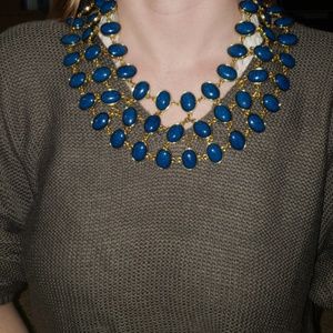 Reversible Statement Necklace- blue and black